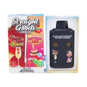 Straight Goods – Dual Chamber Vape – Strawberry Mimosa + Birthday Cake 6G THC