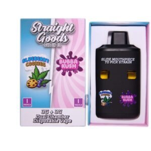 Straight Goods – Dual Chamber Vape – Blueberry Cookies + Bubba Kush 6G THC