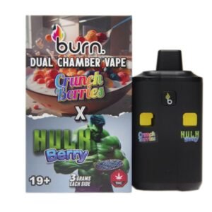 6 Gram Dual Chamber Burn Disposable Vape – Crunch Berries + Hulk Berry