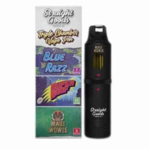 Straight Goods Triple Chamber Vape (9Grams) – Blue Raz + Super Boof + Maui Wowie